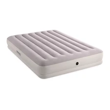 Надувная велюр кровать Intex 64179 с USB насосом 203 х 152 х 30 см